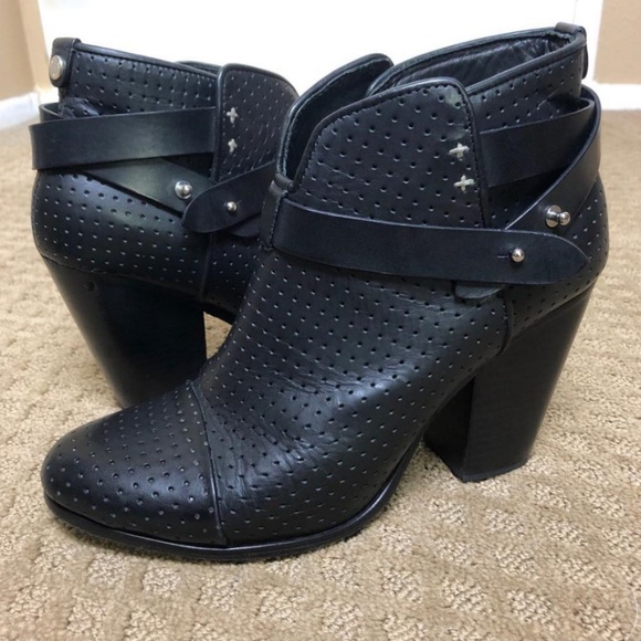 rag & bone Harrow Perforated Leather Ankle Boot 11 - Picture 4 of 8